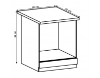 Kuchynská skrinka na sporák Layla D60ZK - sivá matná / biela