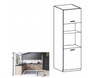 Kuchynská skrinka na vstavané spotrebiče Langen D60PM - dub artisan