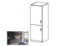 Kuchynská skrinka na vstavanú chladničku Langen D60ZL L - dub artisan / sivá