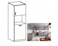 Kuchynská skrinka na vstavanú rúru Layla D60P - sivá matná / biela
