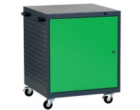 Mobilný kontajner k pracovnému stolu na kolieskach L1 - grafit / zelená