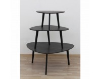 Konferenčný stolík (3 ks) Ladon - sivá / čierna