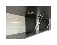 Rohová univerzálna kuchynská linka Laft 300x220 - grafit / dub craft