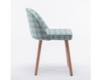 Jedálenská stolička Lalima - zelený vzor / prírodná
