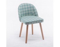 Jedálenská stolička Lalima - zelený vzor / prírodná