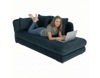 Leňoška s úložným priestorom Lamba L - modrá