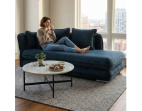 Leňoška s úložným priestorom Lamba L - modrá