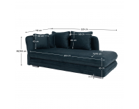 Leňoška s úložným priestorom Lamba L - modrá