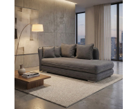 Leňoška s úložným priestorom Lamba L - sivá