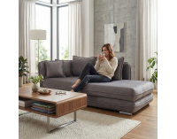 Leňoška s úložným priestorom Lamba L - sivá