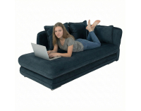 Leňoška s úložným priestorom Lamba P - modrá