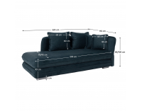 Leňoška s úložným priestorom Lamba P - modrá