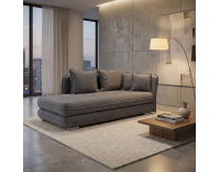 Leňoška s úložným priestorom Lamba P - sivá