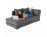 Leňoška s úložným priestorom Lamba P - sivá