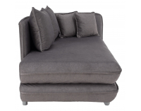 Leňoška s úložným priestorom Lamba P - sivá