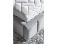 Čalúnená manželská posteľ s roštom Lamia DUP 140 - sivá