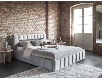 Čalúnená manželská posteľ s roštom Lamia KUP 140 - bordová