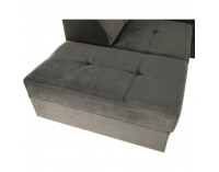 Rohová sedačka U s rozkladom a úložným priestorom Lamora U L - sivohnedá (taupe)