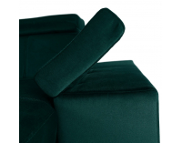 Rohová sedačka U s rozkladom a úložným priestorom Lamora U L - smaragdová