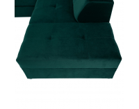 Rohová sedačka U s rozkladom a úložným priestorom Lamora U P - smaragdová