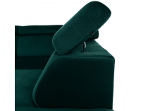 Rohová sedačka U s rozkladom a úložným priestorom Lamora U P - smaragdová