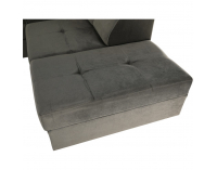 Rohová sedačka U s rozkladom a úložným priestorom Lamora U P - sivohnedá (taupe)