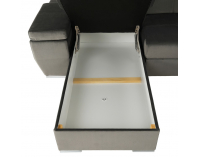 Rohová sedačka U s rozkladom a úložným priestorom Lamora U P - sivohnedá (taupe)