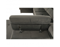 Rohová sedačka U s rozkladom a úložným priestorom Lamora U P - sivohnedá (taupe)