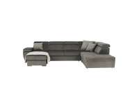 Rohová sedačka U s rozkladom a úložným priestorom Lamora U P - sivohnedá (taupe)