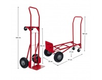 Skladový vozík 2v1 Lamy New - červená / čierna