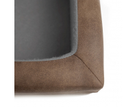 Rohová sedačka s rozkladom a úložným priestorom Lanza L - hnedá / svetlofialová