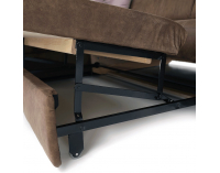 Rohová sedačka s rozkladom a úložným priestorom Lanza L - hnedá / svetlofialová