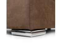 Rohová sedačka s rozkladom a úložným priestorom Lanza L - hnedá / svetlofialová