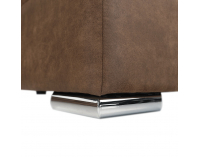 Rohová sedačka s rozkladom a úložným priestorom Lanza P - hnedá / svetlofialová