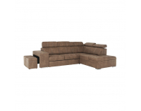 Rohová sedačka s rozkladom a úložným priestorom Lanza P - hnedá / svetlofialová