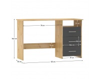 Univerzálny PC stolík Laristote New L/P - dub artisan / grafit