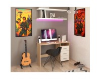 Univerzálny PC stolík Laristote New L/P - dub sonoma / biela