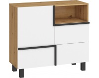 Komoda Lars LAR-01 - dub artisan / biela