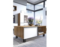 Konferenčný stolík Lars LAR-03 - dub burgundský / biela