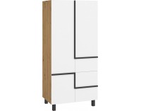Šatníková skriňa Lars LAR-10 4D - dub artisan / biela