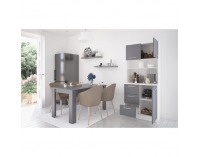 Trojdverový kredenc Laset New - biela / grafit