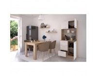 Trojdverový kredenc Laset New - dub sonoma / biela