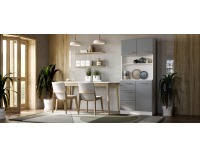 Trojdverový kredenc Laset - dub sonoma