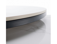 Konferenčný stolík (2 ks) Lastro - biely mramor / čierna