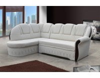 Rohová sedačka s rozkladom a úložným priestorom Latino L - biela