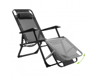 Záhradné lehátko Lauria - čierna