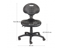 Dielenská stolička Laver BP - čierna