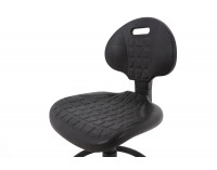 Dielenská stolička s podnožkou Laver BP RB - čierna