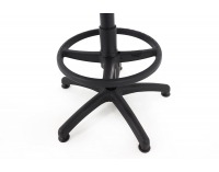 Dielenská stolička s podnožkou Laver BP RB - čierna