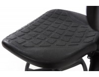 Dielenská stolička s podnožkou Laver BP RB - čierna